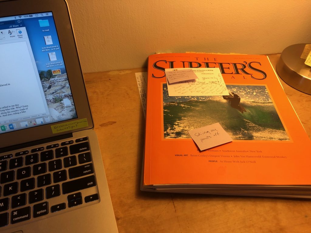 Magazine on a desk
