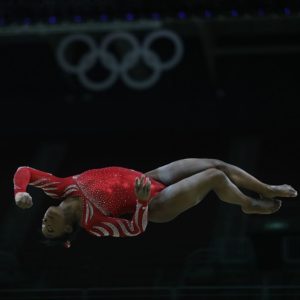gymnast flipping in the air